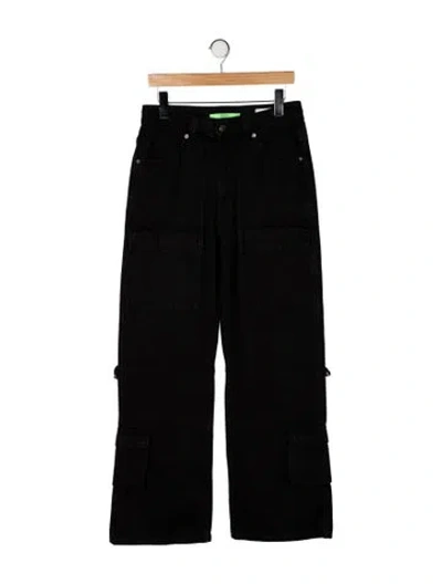 Pre-owned Haikure High-rise Wide Leg Jeans In Black