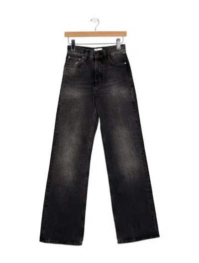 Pre-owned Haikure High-rise Wide Leg Jeans In Black