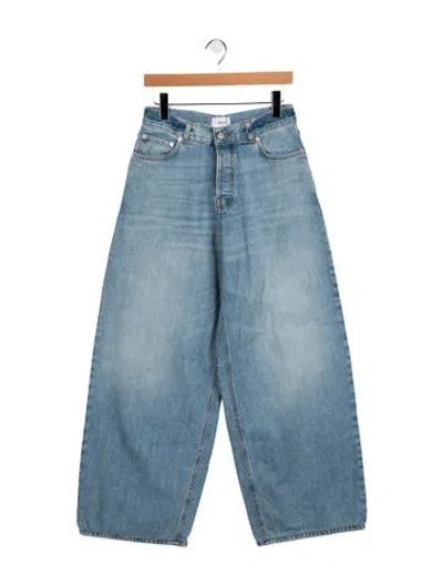 Pre-owned Haikure High-rise Wide Leg Jeans In Black/blue