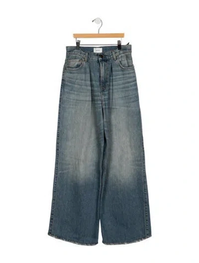Pre-owned Haikure High-rise Wide Leg Jeans In Black/blue