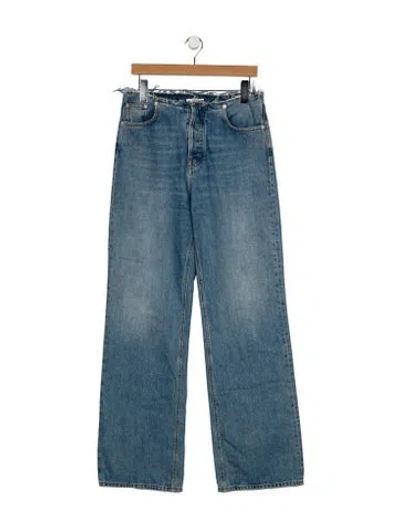 Pre-owned Haikure High-rise Wide Leg Jeans In Blue