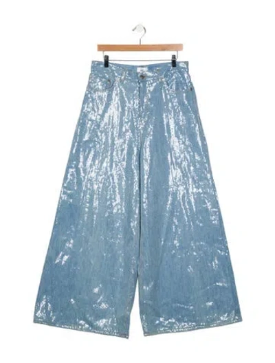 Pre-owned Haikure High-rise Wide Leg Jeans In Blue