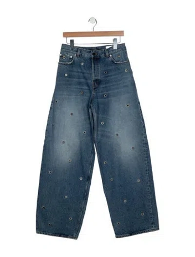 Pre-owned Haikure High-rise Wide Leg Jeans In Blue