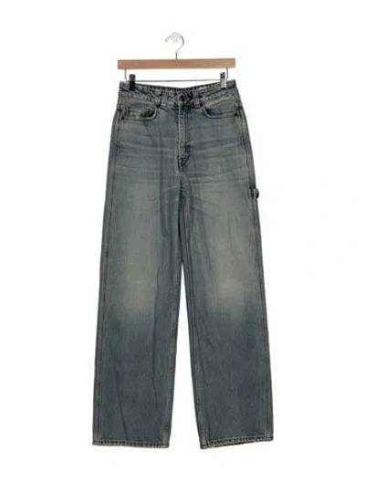 Pre-owned Haikure High-rise Wide Leg Jeans In Blue