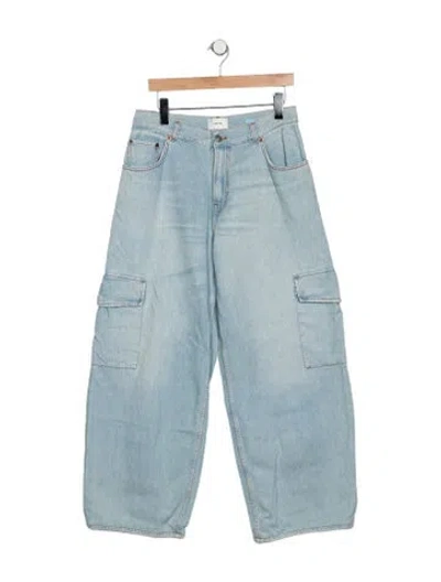 Pre-owned Haikure High-rise Wide Leg Jeans In Blue