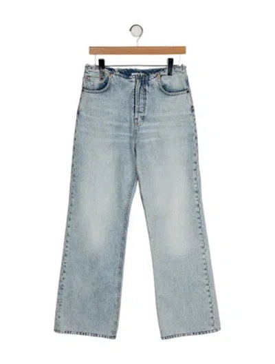 Pre-owned Haikure High-rise Wide Leg Jeans In Blue