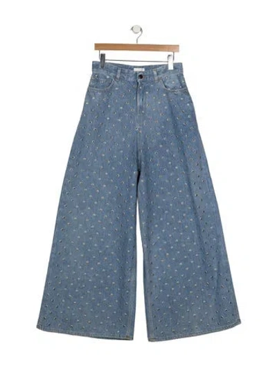 Pre-owned Haikure High-rise Wide Leg Jeans In Blue