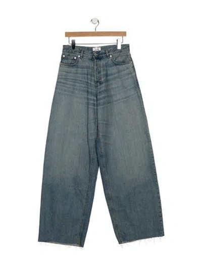 Pre-owned Haikure High-rise Wide Leg Jeans In Blue