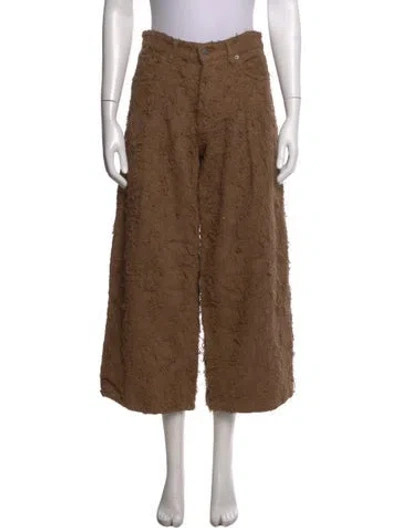 Pre-owned Haikure High-rise Wide Leg Jeans In Brown