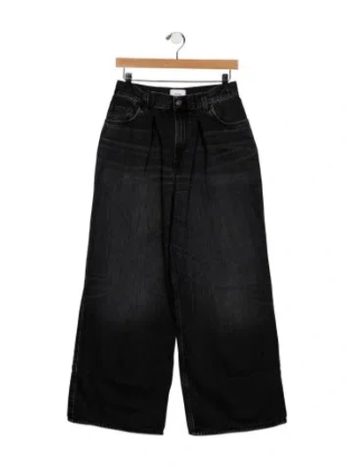 Pre-owned Haikure High-rise Wide Leg Jeans In Gray