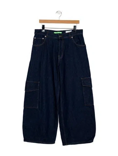 Pre-owned Haikure High-rise Wide Leg Jeans In Gray