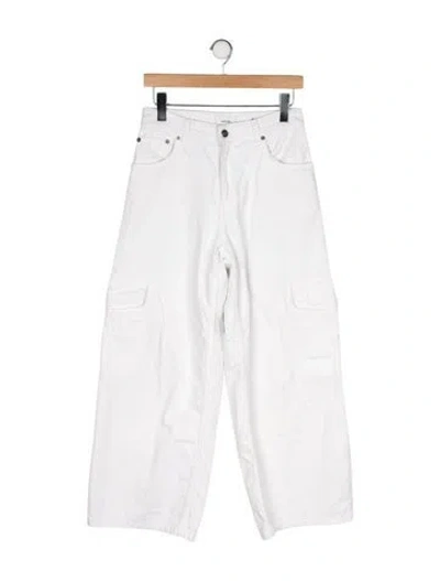 Pre-owned Haikure High-rise Wide Leg Jeans In White