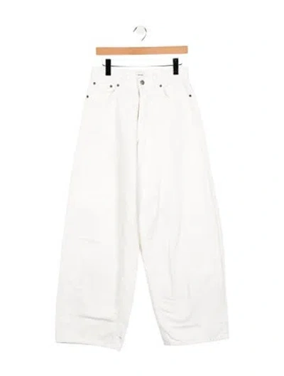 Pre-owned Haikure High-rise Wide Leg Jeans In White