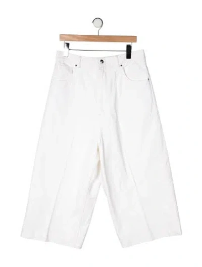 Pre-owned Haikure High-rise Wide Leg Jeans In White