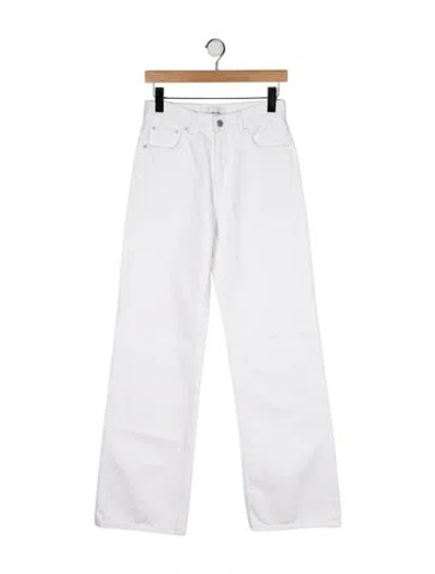 Pre-owned Haikure High-rise Wide Leg Jeans In White