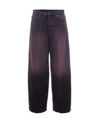 Haikure High-waist Wide-leg Jeans In Brown