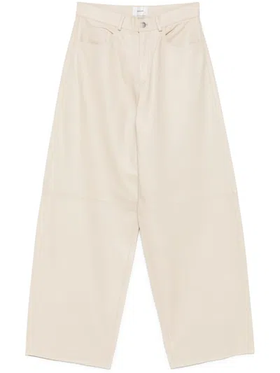 Haikure Bethany Leather Trousers In Neutral