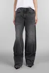 Haikure Cuff-detail Jeans In Black