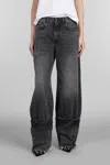 Haikure Cuff-detail Jeans In Black