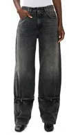 Haikure Cuff-detail Jeans In Medium Black