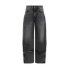 Haikure Cuff-detail Jeans In Grey