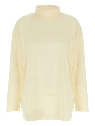 Haikure Ivy High-neck Long-sleeves T-shirt In Neutral
