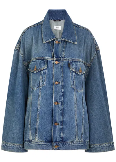 Haikure Janet Distressed Denim Jacket In Blue
