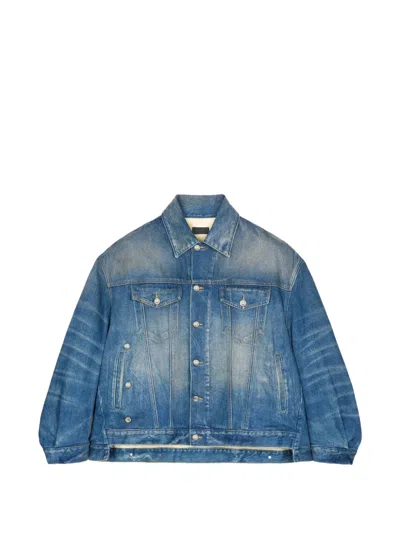 Haikure Janet Faded Denim Jacket In Blue