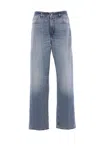 Haikure Blue Cotton Denim Jeans In Blue