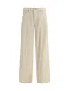 Haikure Wide Leg Corduroy Cotton Pants In Neutral
