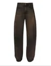 Haikure High-rise Wide-leg Jeans With Belt Loops In Black