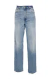 Haikure Wide Blue Washed Effect Jeans In Blue
