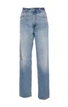 Haikure Wide Blue Washed Effect Jeans In Blue