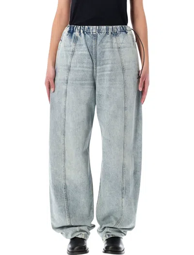Haikure Angel Elastic Waist Jeans Back Pockets In Blue