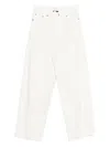 Haikure Bethany Twill Wide-leg Jeans 45 In White