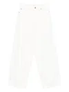Haikure Bethany Twill Wide-leg Jeans 45 In White