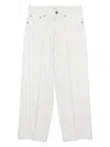 Haikure Bethany Twill Wide-leg Jeans 45 In White