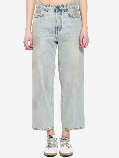Haikure Betty Soft Stained Sky Denim Pants In Blue