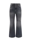Haikure 'korea' Grey Jeans With Faded Effect And Logo Patch On The Back In Black
