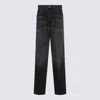 Haikure Black Jeans With Belt Loops And Logo Patch On The Rear In Black