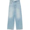 Haikure High-waisted Straight-leg Trousers In Blue