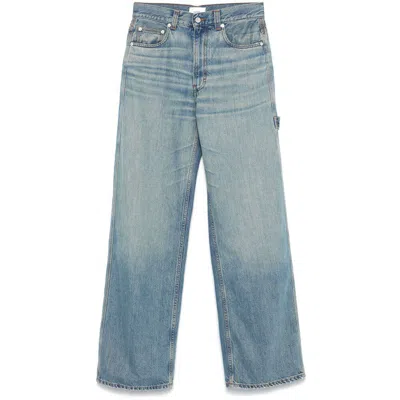 Haikure Raw Hem Wide-leg Denim Trousers In Blue