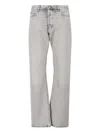 Haikure Straight Leg Five-pocket Trousers Rivet Accents In Gray