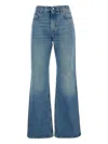 Haikure Korea Rigid Mid-rise Flared-leg Jeans In Blue