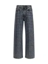 Haikure Winona Studded Relaxed Straight Leg Jeans In Blue