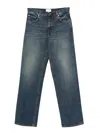 Haikure Regular Leg Denim Trousers With Five Pockets In Blue