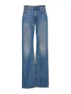 Haikure Straight-cut Blue Jeans With Timeless Design And Classic Stitching In Blue