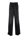 Haikure Black Jeans With Belt Loops And Logo Patch On The Rear In Black
