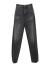 Haikure 'korea' Grey Jeans With Faded Effect And Logo Patch On The Back In Cotton Woman In Black