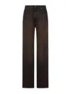 Haikure Brown Vintage Effect Korea Jeans In Black